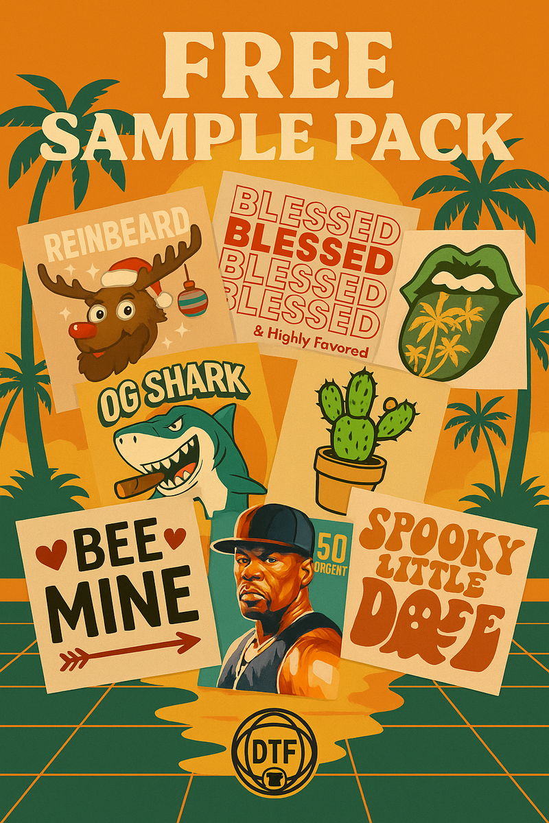 Load image into Gallery viewer, Free DTF Transfers & UV Hard Surface Decal Sample Pack