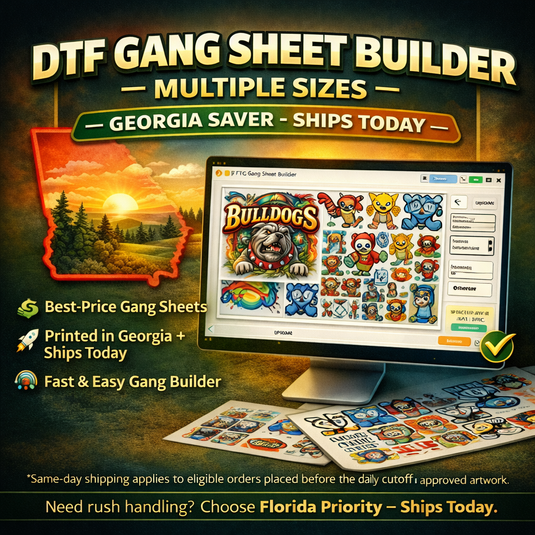 DTF Gang Sheet Builder - Multiple Sizes - Georgia Saver